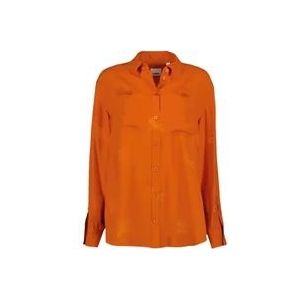Burberry Normaal shirt , Orange , Dames , Maat: S