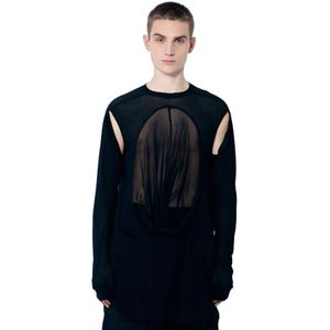 Rick Owens, Heren, Tops, Zwart, Maat: S Katoen,