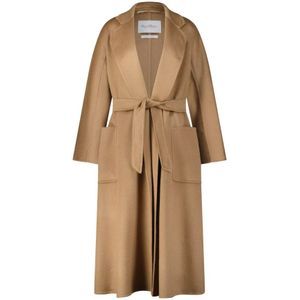 Max Mara, Dames, Mantels, Bruin, Maat: XL Kasjmier,