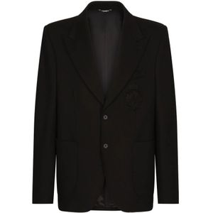 Dolce & Gabbana, Heren, Jassen, Zwart, Maat: M