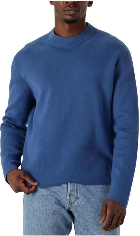 Selected Homme, Heren, Truien, Blauw, Maat: L Wol,