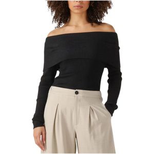 Bruuns Bazaar, Dames, Tops, Zwart, Maat: XS Leer,