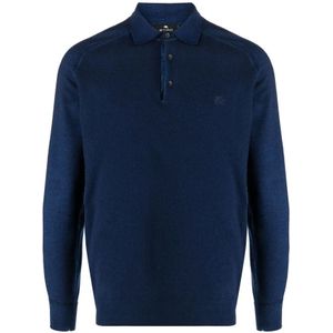 Etro, Heren, Tops, Blauw, Maat: XL Wol,