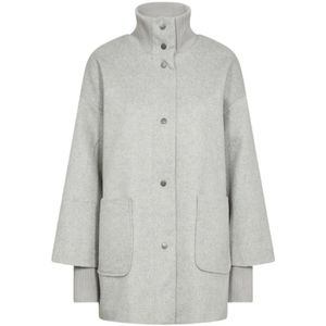 Soyaconcept, Dames, Mantels, Grijs, Maat: M Wol,