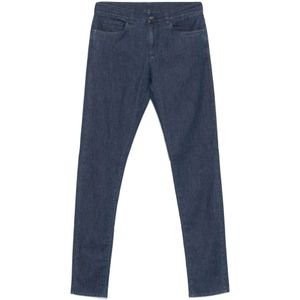 Canali, Heren, Jeans, Blauw, Maat: M Katoen,