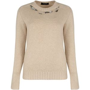 Fabiana Filippi, Dames, Truien, Beige, Maat: XS Zijde,