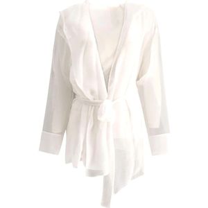 Max Mara, Dames, Blouses & Shirts, Wit, Maat: 2XS Zijde,