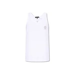 Versace Mouwloos T-shirt , White , Heren , Maat: M