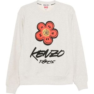 Kenzo, Heren, Sweatshirts & Hoodies, Grijs, Maat: M Katoen,