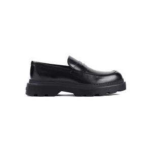 Tod's Zwarte Leren Loafers Stijlvol Ontwerp , Black , Heren , Maat: 39 1/2 EU