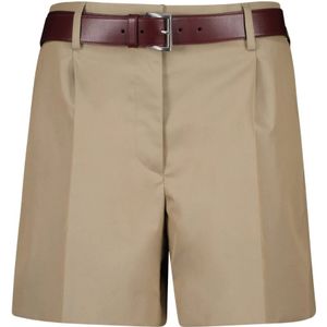 Prada Beige Katoenen Chino Shorts , Beige , Dames , Maat: XS