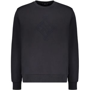 Herno, Heren, Sweatshirts & Hoodies, Blauw, Maat: 4XL Katoen,