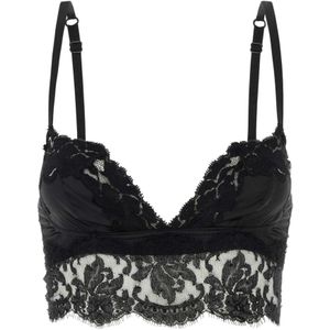 Dolce & Gabbana, Dames, Tops, Zwart, Maat: L Satijn,