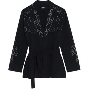 Zadig & Voltaire, Dames, Jassen, Zwart, Maat: Xs/S Kasjmier,
