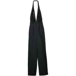 Elisabetta Franchi, Dames, Jumpsuits & Playsuits, Zwart, Maat: L Leer,
