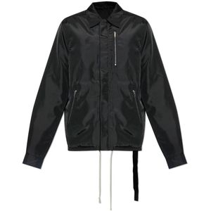 Rick Owens, Heren, Jassen, Zwart, Maat: S Nylon,