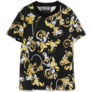 Versace Jeans Couture, Dames, Tops, Zwart, Maat: S