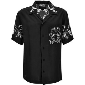 Versace Jeans Couture, Heren, Overhemden, Zwart, Maat: M