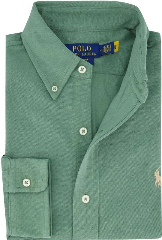 Polo Ralph Lauren - Overhemd - Mintgroen - Katoen - Lange Mouw