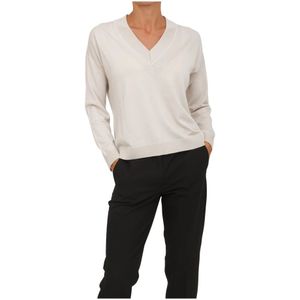 Anna Molinari, Dames, Truien, Beige, Maat: L Wol,