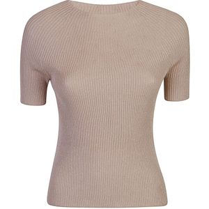 Eleventy, Dames, Truien, Beige, Maat: XS Katoen,