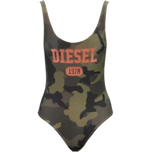 Diesel, Dames, Badkleding, Groen, Maat: S Polyamide,