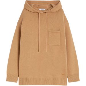 Max Mara, Dames, Sweatshirts & Hoodies, Beige, Maat: S Wol,