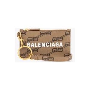 Balenciaga Portemonnee/kaarthouder , Brown , Heren , Maat: ONE Size