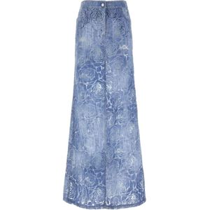 Ermanno Scervino, Dames, Rokken, Blauw, Maat: XS Denim,