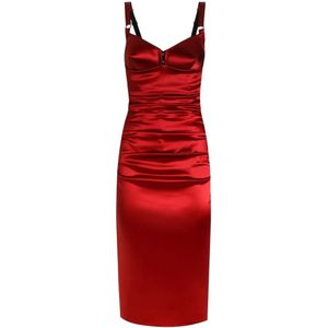 Dolce & Gabbana, Dames, Jurken, Rood, Maat: XS