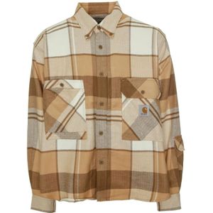 Carhartt Wip, Heren, Overhemden, Beige, Maat: S Flanel,