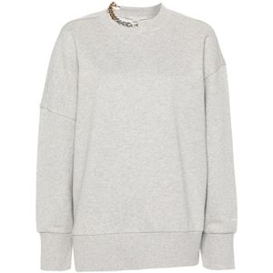 Stella McCartney, Dames, Sweatshirts & Hoodies, Grijs, Maat: L Leer,