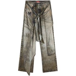 Diesel, Dames, Jeans, Grijs, Maat: 2XS