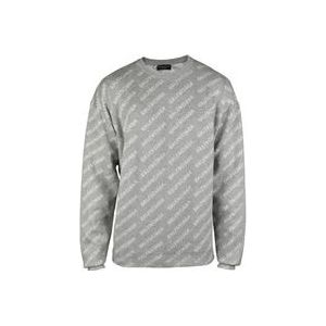 Balenciaga Grijze Wollen Sweater met Logo , Gray , Heren , Maat: XS