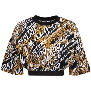 Versace Jeans Couture, Dames, Tops, Veelkleurig, Maat: S Katoen,