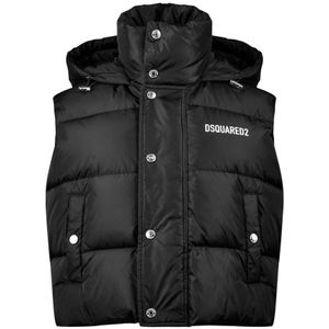 Dsquared2, Dames, Jassen, Zwart, Maat: XS Polyamide,