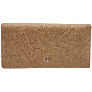 Carolina Herrera Pre-owned, Dames, Pre-owned, Beige, Maat: ONE Size Leer,