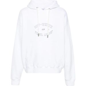 Off White, Heren, Sweatshirts & Hoodies, Wit, Maat: S Katoen,