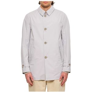 Herno, Heren, Jassen, Grijs, Maat: M Leer,