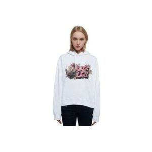 Dsquared2 Witte Doll Grafische Sweater , White , Dames , Maat: XS