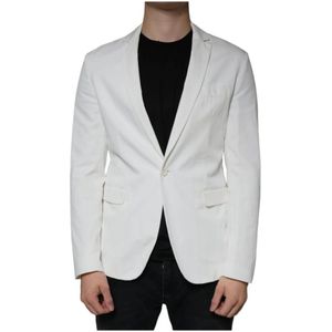 Dondup, Heren, Jassen, Wit, Maat: L Katoen,