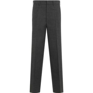 Miu Miu, Dames, Broeken, Grijs, Maat: XS Wol,