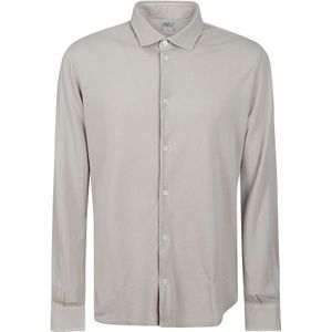 Fedeli, Heren, Overhemden, Grijs, Maat: 3XL Katoen,