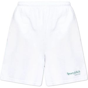 Sporty & Rich, Heren, Korte broeken, Wit, Maat: S