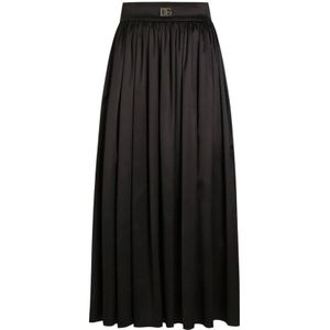 Dolce & Gabbana, Dames, Rokken, Zwart, Maat: XS Denim,
