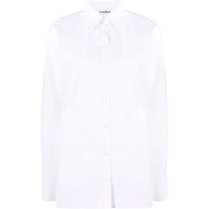 Acne Studios, Dames, Blouses & Shirts, Wit, Maat: S Katoen,