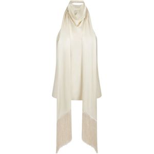 Nina Ricci, Dames, Tops, Beige, Maat: M Satijn,