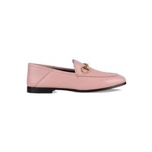 Gucci Poederroze Leren Loafers voor Vrouwen , Pink , Dames , Maat: 35 EU