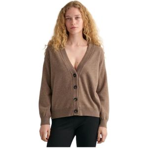 Gant, Dames, Truien, Beige, Maat: M Wol,