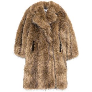 Ganni, Dames, Mantels, Bruin, Maat: XS